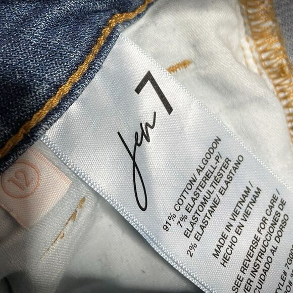 JEN 7 by 7 For All Mankind Slim Straight Leg Jeans Size 12 - Picture 9 of 9